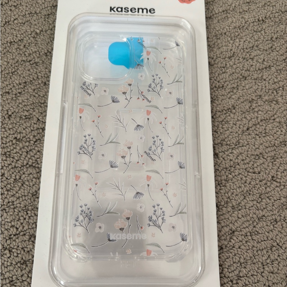 Kaseme Transparent Floral iPhone Case NWT